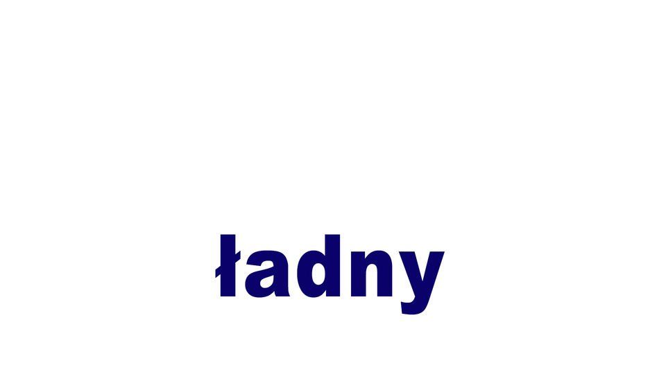 ładny,-a, miły,-a