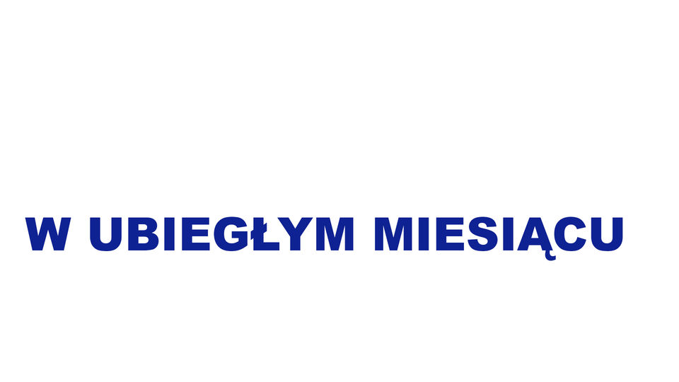 w ubiegłym miesiącu