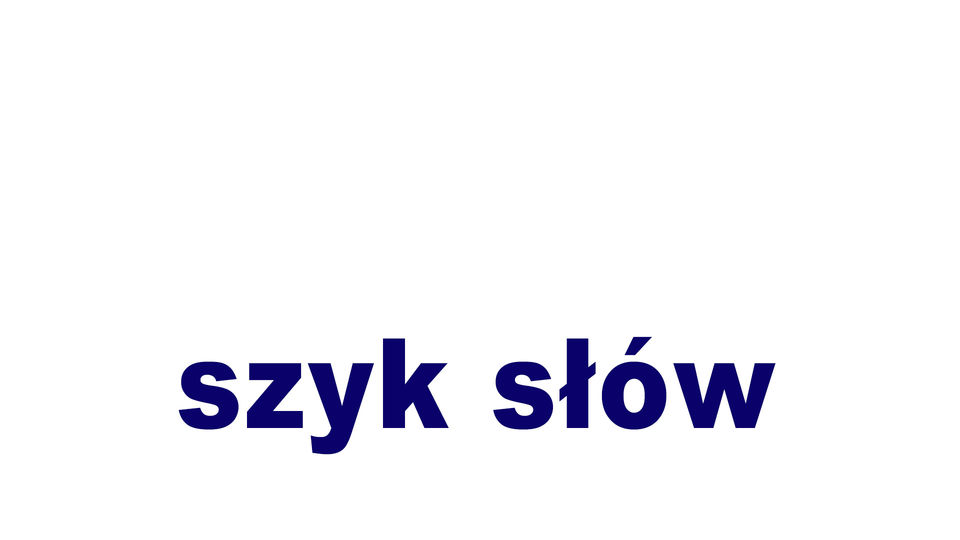 szyk słów