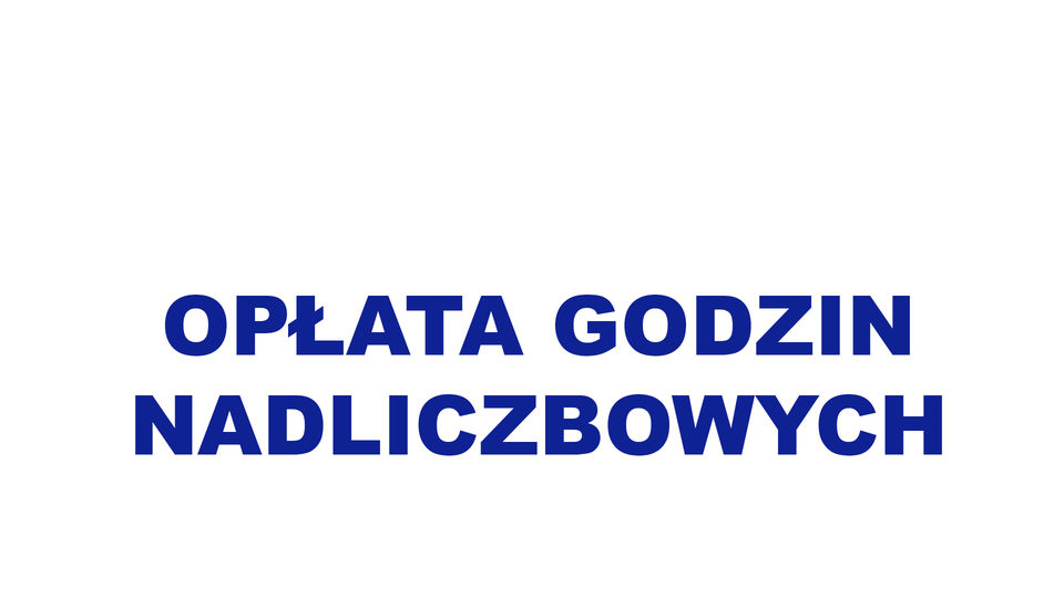 opłata godzin nadliczbowych